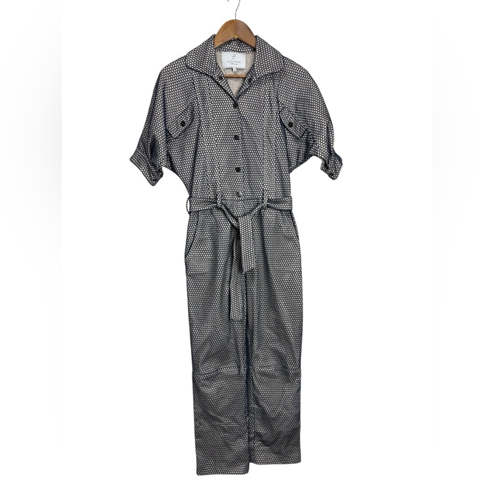 Carolina Ritzler Stylish Navy Net‎ Jumpsuit